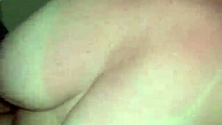 Young amateur's huge tattooed ass pounded rough doggystyle bent over before titty fuck POV