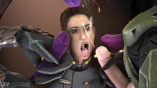 halo gangbang monster cocks cum facials everywhere! 👽💦