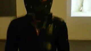 submissive babe chained for intense bdsm session