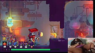 Chubby ebony gamer babe fucks herself with dildo during video game 😈🎮