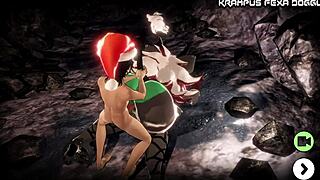 krampus fexa bent over doggystyle pounding so intense 🔥🍑
