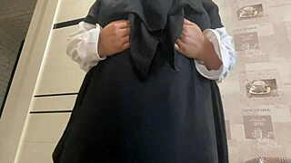 syrian milf slips panties caresses wet pussy solo