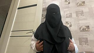 syrian milf slips panties caresses wet pussy solo