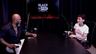 annie clementine nervously services clients pre-shift in tattooed orgy exposure