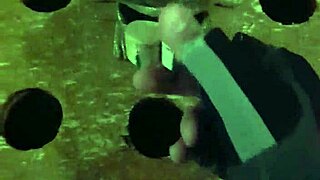 Rana's gloves guide the throbbing cock to her facial cumshot finale