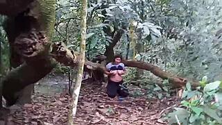 he paid to see my big pussy flashing deep in the park woods