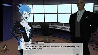 Livewire In Catsuit Devours DC Comics Cock Hungrily