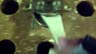 Rana's gloves guide the throbbing cock to her facial cumshot finale