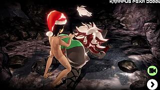 krampus fexa bent over doggystyle pounding so intense 🔥🍑
