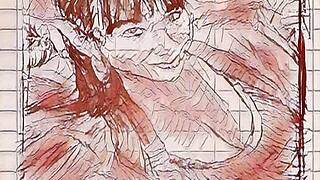 Beautiful Asian milf drawn into hot passionate sex fantasy scene