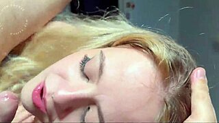 hot blonde deepthroats big cock submissive pov style