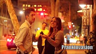 Wild California Kissing Prank Turns into Rough HD Sex with Cute Big Tits Girls
