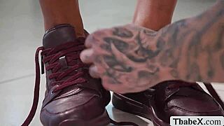 Cleaner tempts fate with two alluring shemale encounters