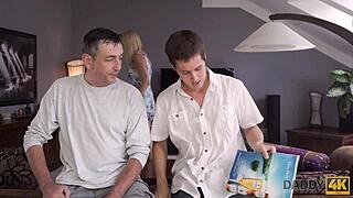 daddy4k i cheat on boyfriend with handsome older stud's shaved pussy pounding