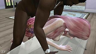 innocent young white girl takes huge black cock deep in her tight ass sims 4 game