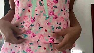 Innocent Pajama Girl Caught Flashing Tits on Spy Cam!