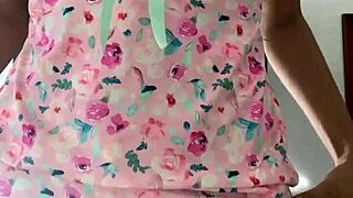 Innocent Pajama Girl Caught Flashing Tits on Spy Cam!