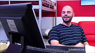 Big boobed milf professor julia ann gulps students hot jizz load