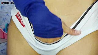 boyfriend secretly leaks cute girlfriend's private shaved pussy pissing compilation video