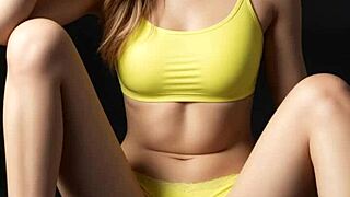 Ai Generated Eastern European Lingerie Model Poses Barefoot