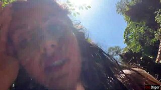 cum on my face in the locker room then cumwalk the waterfall!