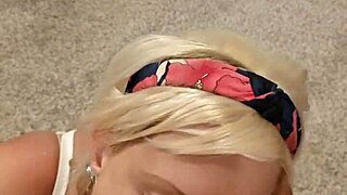 petite babe sucks stepdad cock for cum facial swallow