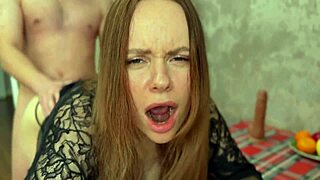 curvy ebony bombshell with huge pussy lips gets wet pounded