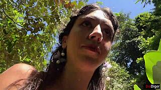 cum on my face in the locker room then cumwalk the waterfall!