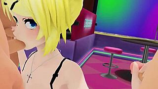 rin gets banged hard in wild cartoon gangbang frenzy