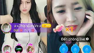 Two cute Korean girls heat up the sexy livestream