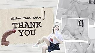 Ninew Thai cutie loves pussy licking and warm cum finish inside!