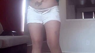 energetic dancer sways seductively across the floor