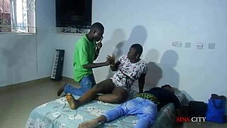 neighbor sneaks in fucks me next to sleeping husband then punishes us hard