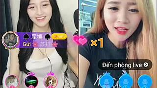 Two cute Korean girls heat up the sexy livestream