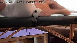 Insane Groin Stretch in Tight Spandex Shorts with Ball!