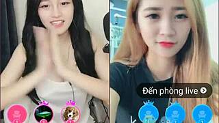 Two cute Korean girls heat up the sexy livestream