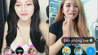 Two cute Korean girls heat up the sexy livestream