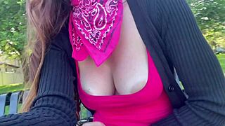 discover italian milf artemisia's big natural tits in hot outdoor solo fetish play naked horny