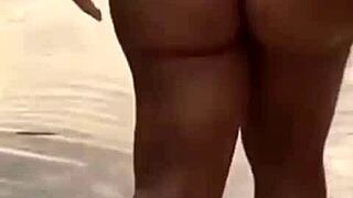 enormous brazilian latina ass and big tits masturbation show