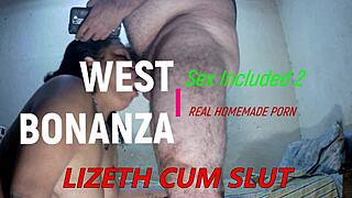 lizeth sucks deep and fucks hard swallowing hot cum mouthful finale