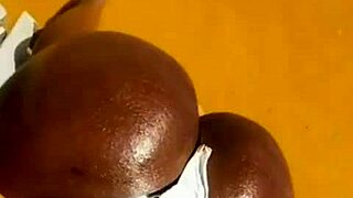 enormous brazilian latina ass and big tits masturbation show