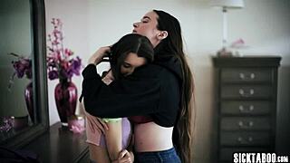 My petite girlfriend Maya Woulfe licks Gizelle Blanco's pussy so hungrily