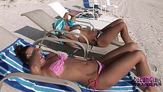 thrilling beach vibes with wild bikini party girls