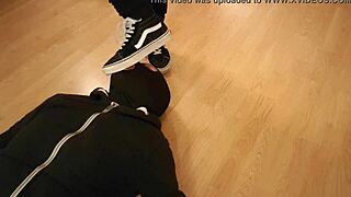 mmm eating goodies under my mistress's hot vans sneakers 👠😈