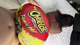 White Cock Tears Into Ebony Yoga Pants Glory Hole