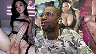 transgender beauty cums hands-free with huge toys in ass