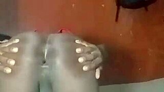 Exposed and aroused, SexyJayla254 fingers gaping asshole intimately