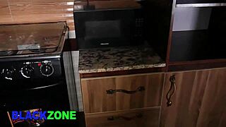 Curvy Ebony Babe Teases Small Waist