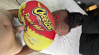 White Cock Tears Into Ebony Yoga Pants Glory Hole