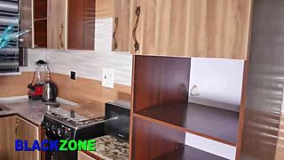 Curvy Ebony Babe Teases Small Waist